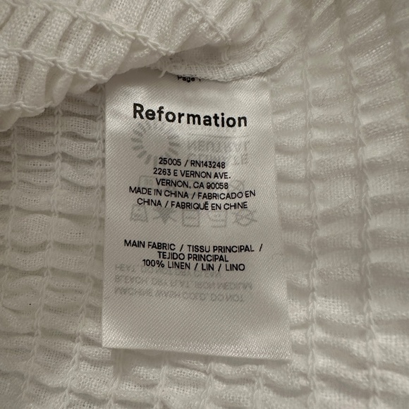 NWT Reformation Mulberry Linen Top, S - Picture 5 of 5